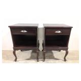Two Mahogany Bombay nightstands