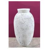 Large White Textured floor vase