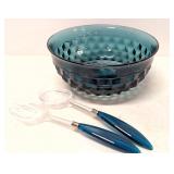 1960s White Hall Salad Bowl 3 piece set