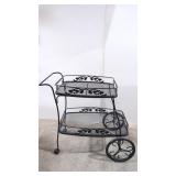 Vintage Wrought Iron Serving Cart