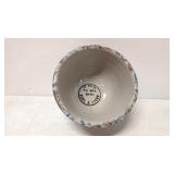 Antique Spongeware advertising mixing bowl