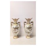 Pair Antique F Winkle & Sons English Vases