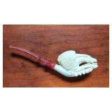 Artist Ismail Carved Pegasus Mereschaum pipe