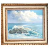 Seascape Acrylic painting on canvas Signed Stevens