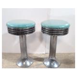 Two Vintage Diner Stools
