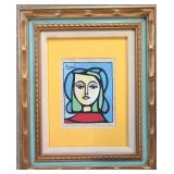 Picasso painting on paper