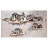 3 D 1970s Durawood Prod., Warf Boat House