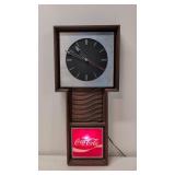 Enjoy Coca Cola 1960s Battery operated clock