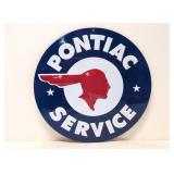 Embossed metal Pontiac Service sign