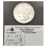 1890 - O Morgan Silver Dollar