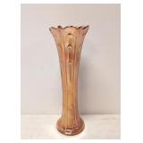 Carnival Glass Marigold pulled loop pattern vase