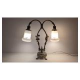 Art Nouveau Brass Double arm lamp