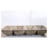 4 Stonework Normandy Planters