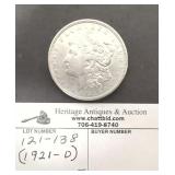 1921 - D  Morgan Silver Dollar