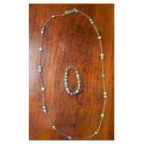 Brighton Gold and Silver color necklace & bracelet