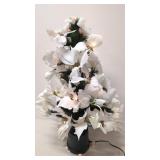 Pre Lit 30' L.E.D. Potted Artificial poinsettia Tr