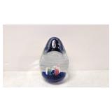 5' Tall hand blown art glass paperweight