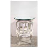 Round Shabby Chic Chocolate Cabinet side table