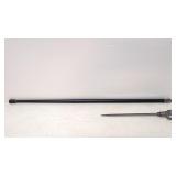 Eagle Claw & glass ball cane with dagger