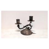 Fisher Sterling double candle stand