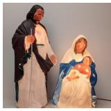 (2) Nativity Scene Plastic  Blow Molds