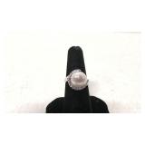 Marked .925 Cultured Pearl & CZ Ring