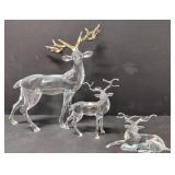 3 Acrylic Reindeer