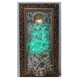 Framed lighted Christmas Tree Jewelry Collage