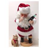 24' Coca Cola animated Santa Claus with dog