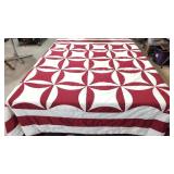 Hand made Red and White Quilt