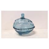 Vintage Tiara Blue Egg Candy Dish