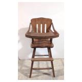 Vintage oak high chair