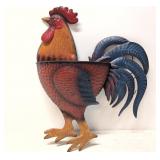 Metal Rooster Wall Planter