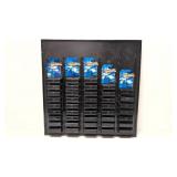 42 Mystery Hot Wheels with display