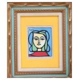 Picasso painting on paper