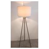 Brass plated tri pod floor lamp