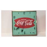 Vintage Drink coca Cola Fishtail battery clock