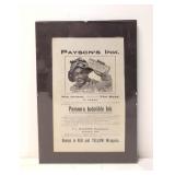 Vintage Payson's Indelible ink framed advertisemet