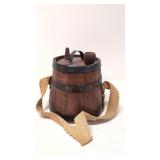 Primitive wood stave water keg