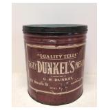 Vintage Dunkel's Pretzels Advertising tin