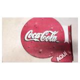 Spanish Coca Cola Aqui ; 'Here' Flange Sign