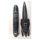 Two Wooden Tribal Mask
