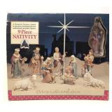 9 piece Porcelain Nativity in Original box