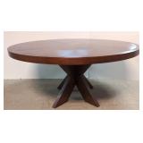 60 ' Round Sunburst oak dining table