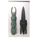 Two Wooden Tribal mask