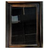 large Bevel edge mirror in bronze color frame