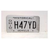 Ohio Historical Vehicle license plate