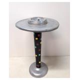 Mid Century Polka Dot & Silver glitter ash tray