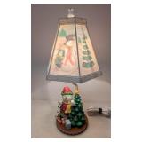 Porcelain Snowman & Tree lamp