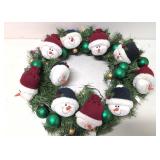 Pre Lit 18' Snowman Christmas Wreath